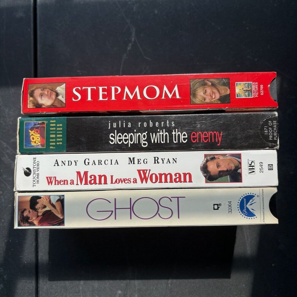 VHS Movie Bundle Ghost When a Man Loves a Woman Sleeping with the Enemy